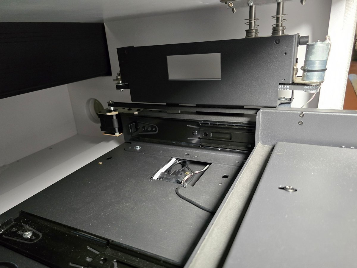 Vu sur le système du tiroir coulissant. © Matthieu Legouge