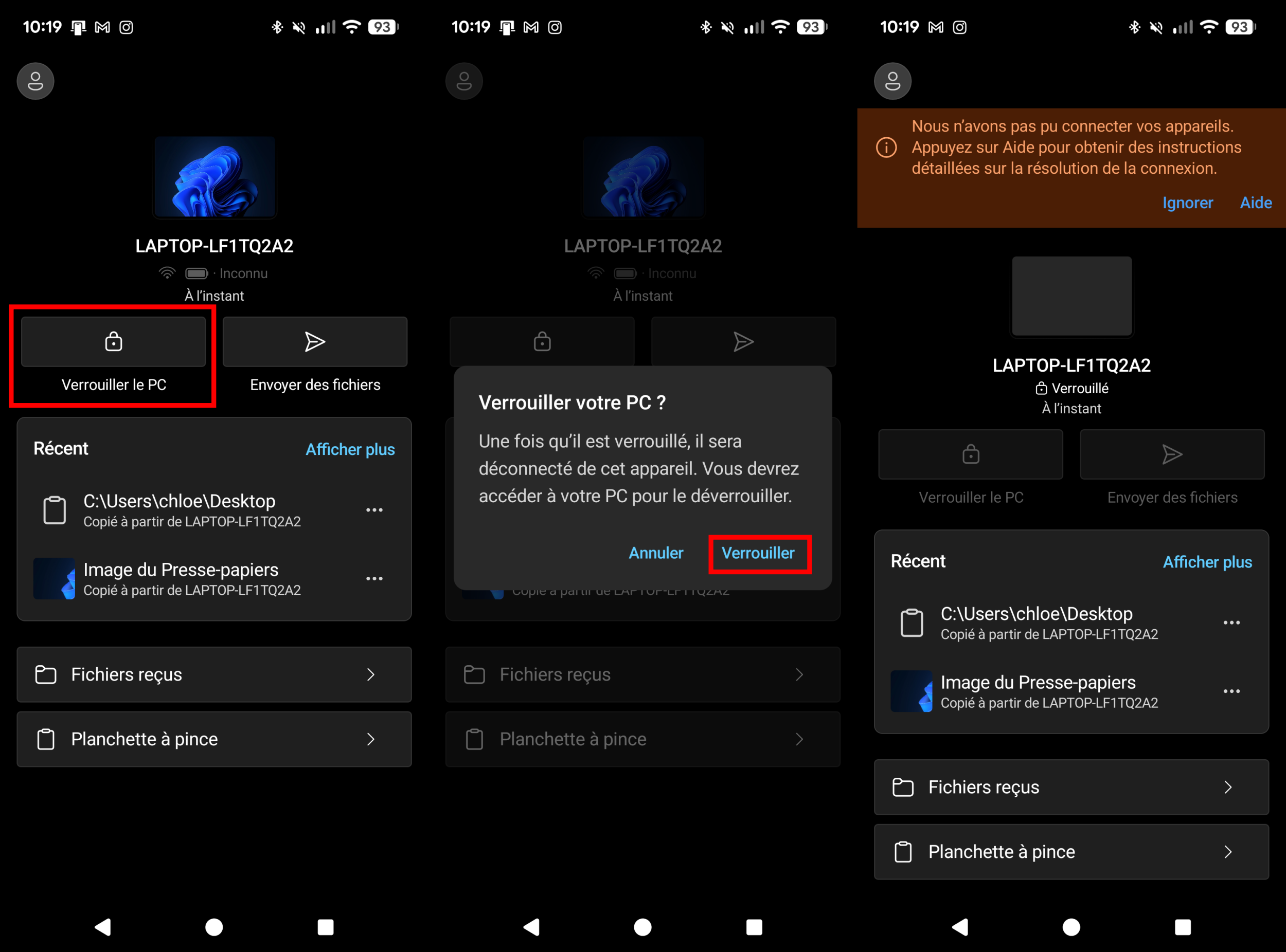 Verrouillez à distance votre PC Windows 11 depuis votre smartphone Android. © Clubic