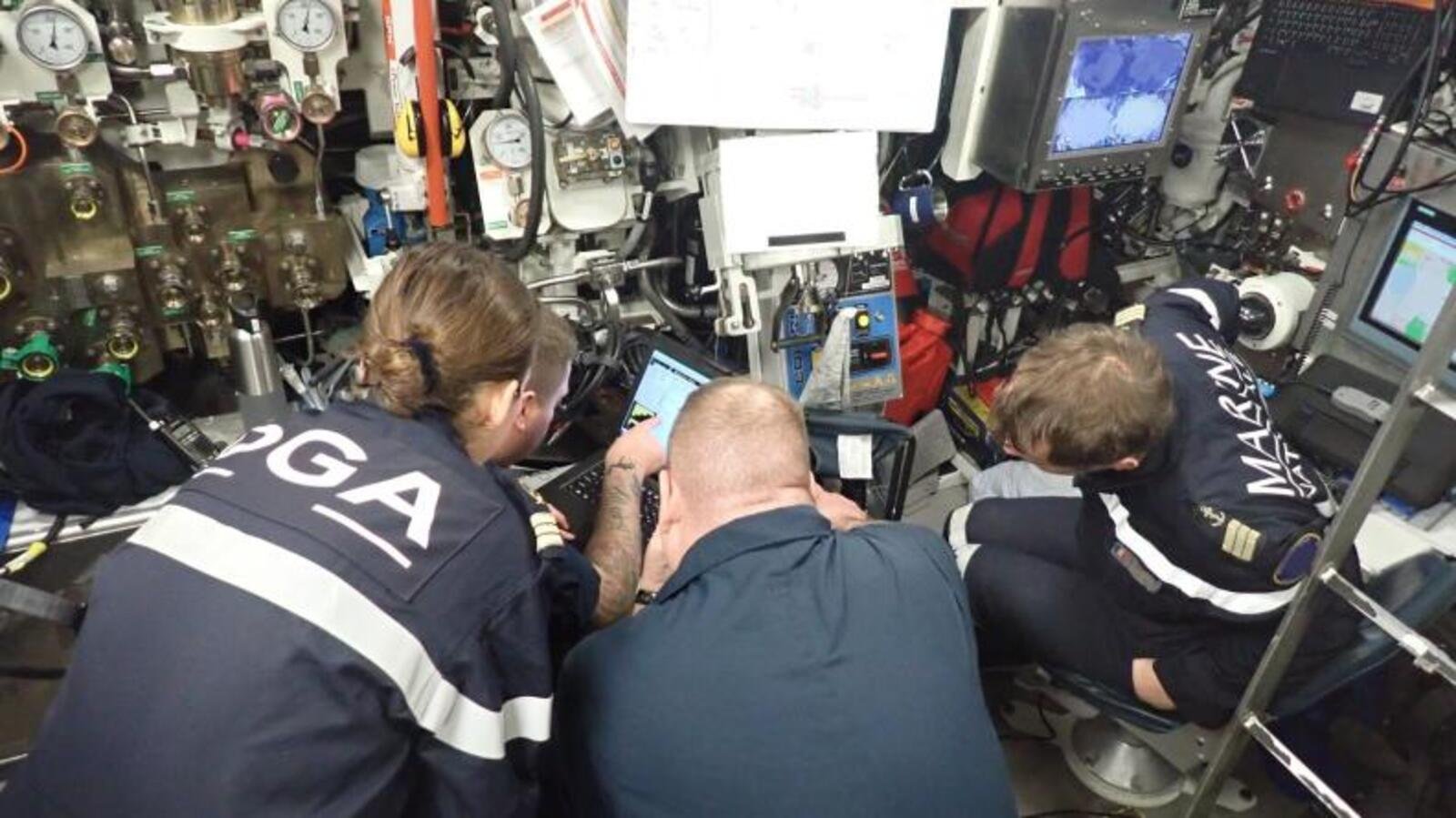 La Marine française, la DGA et l'US Navy en plein travail. © Marine nationale