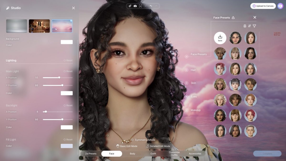 Les possibilités de personnalisation d’avatar dans le jeu InZoi. Une immersion totale où chaque détail compte, du visage aux accessoires. - © InZOI