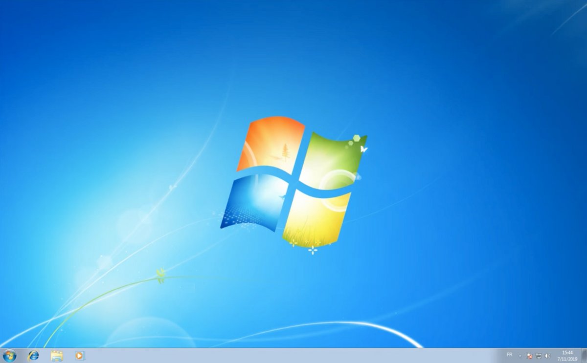 Le bureau de Windows 7 - © Microsoft