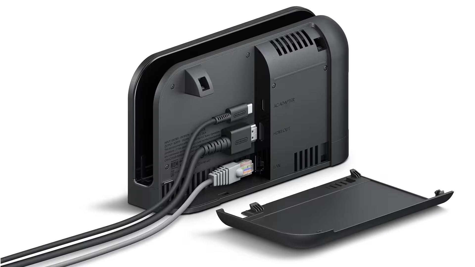 Le dock officiel de la Nintendo Switch 2 et ses différents ports. © Nintendo