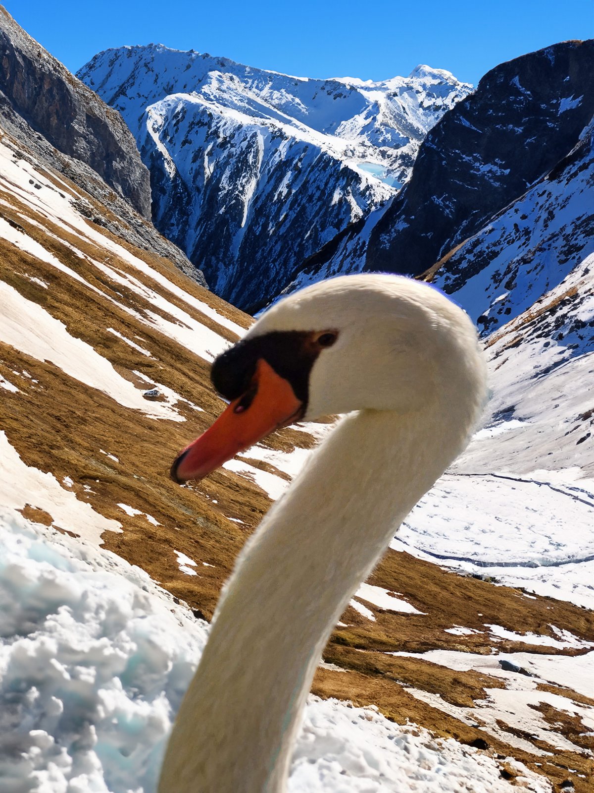 Cygne neige