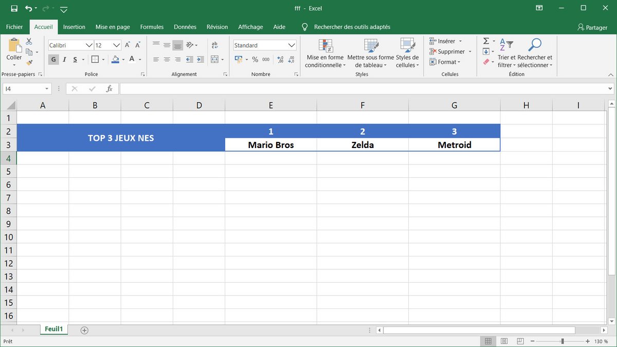 Tuto Excel