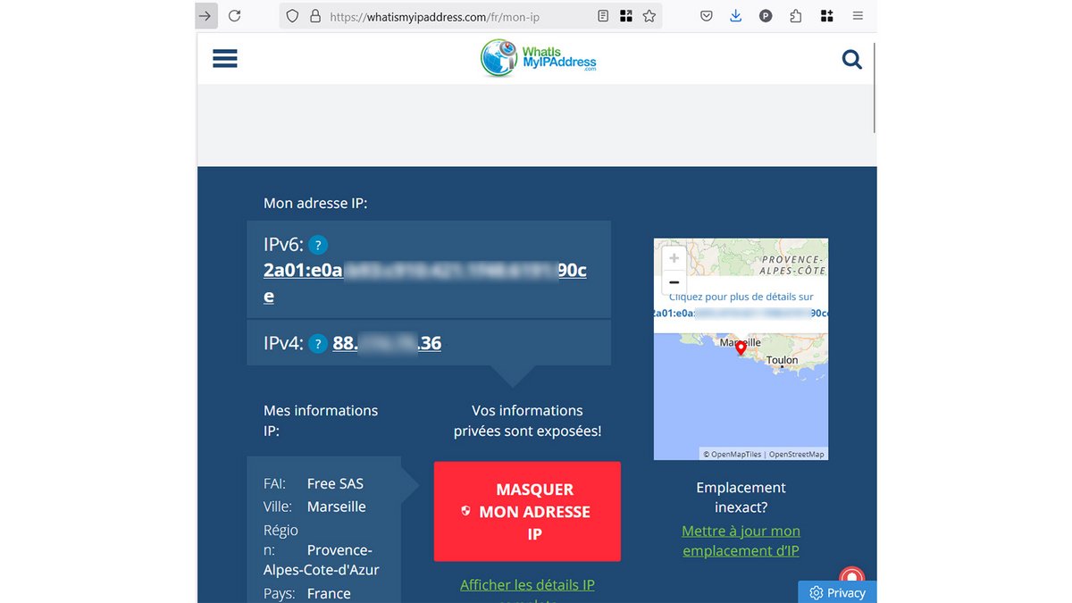 What's my IP address pour trouver son adresse IP © Pascale Duc pour Clubic
