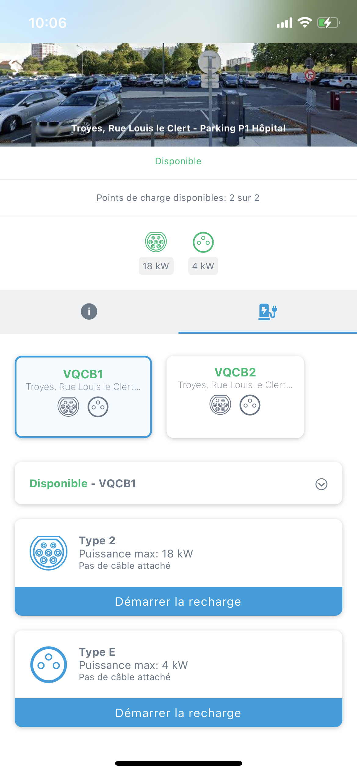 Fiche d'une borne de recharge - Freshmile