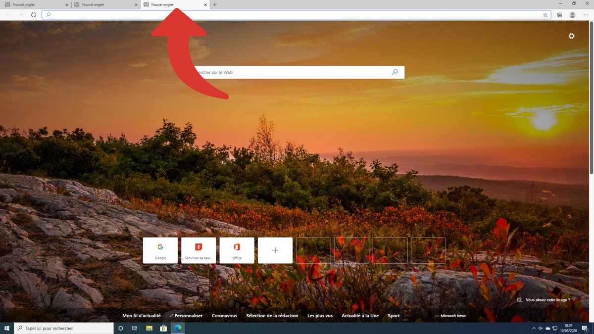 Tuto Edge Nouvel Onglet