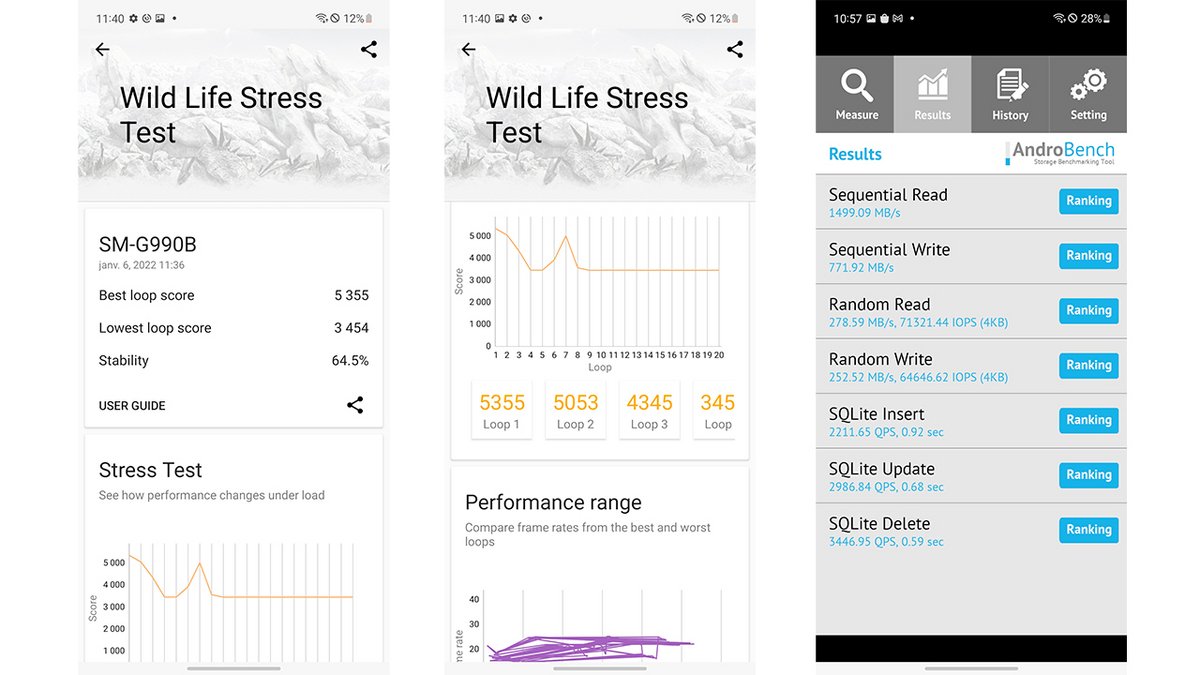 Samsung Galaxy S21 FE test