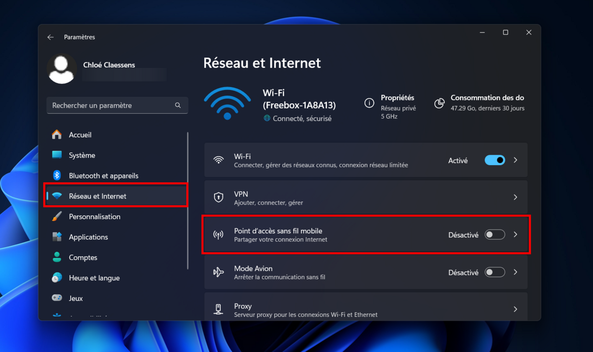 hotspot 6 ghz windows