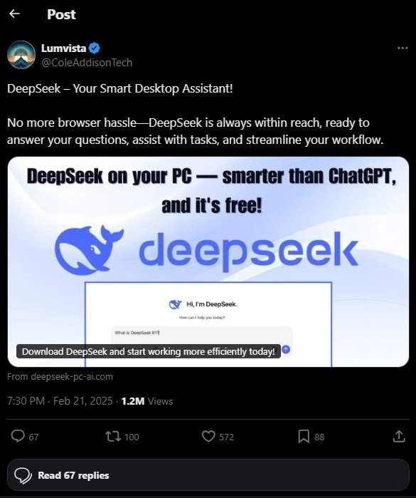 deepseek fake