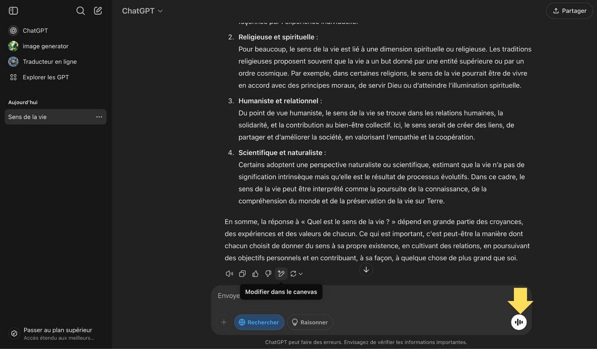 Vous pouvez faire un brin de causette avec l'IA © OpenAI