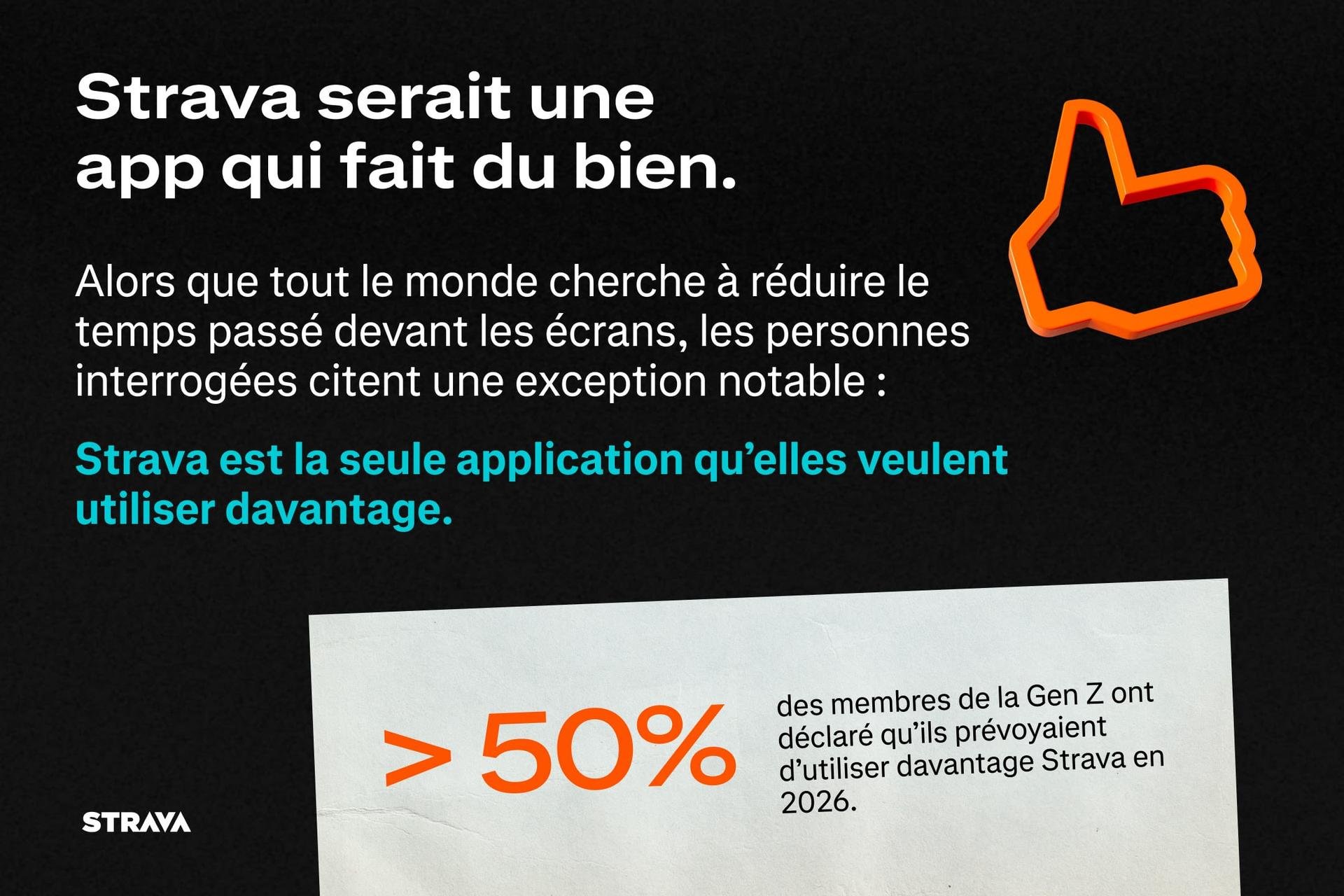 L'application Strava semble plaire à la Gen Z. © Strava