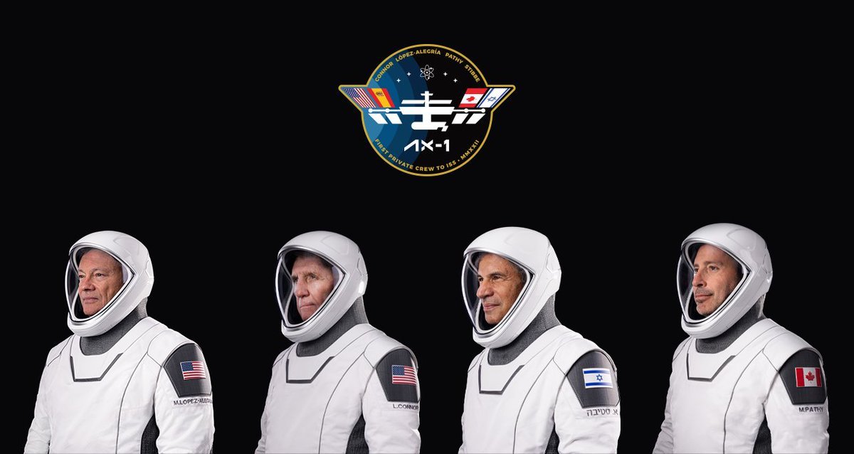 Les 4 participants de la mission Axiom-1 © Axiom Space