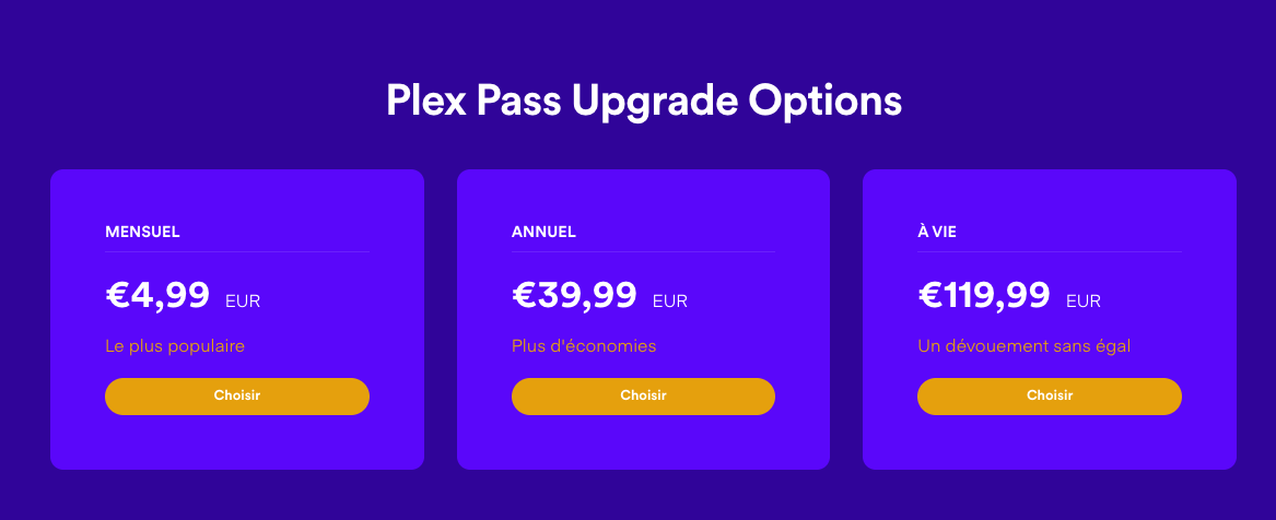 Plex pass - L'offre à vie - Rentable au bout de 3 ans