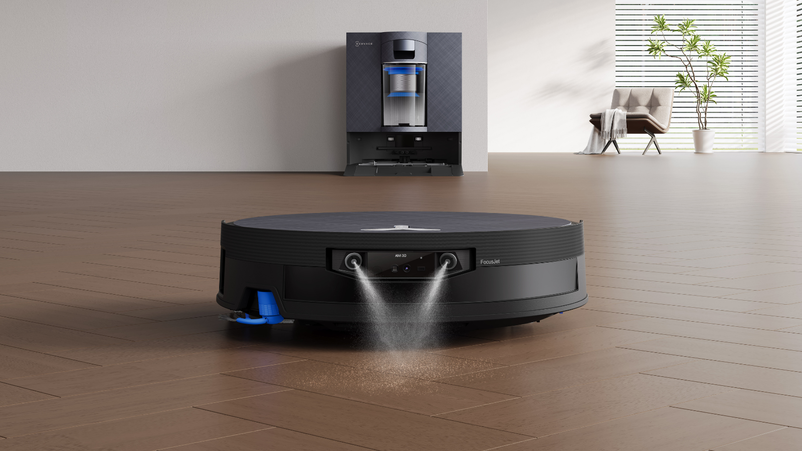 L’appareil combine plusieurs technologies pour assurer un nettoyage précis et efficace dans toutes les situations. ©Ecovacs