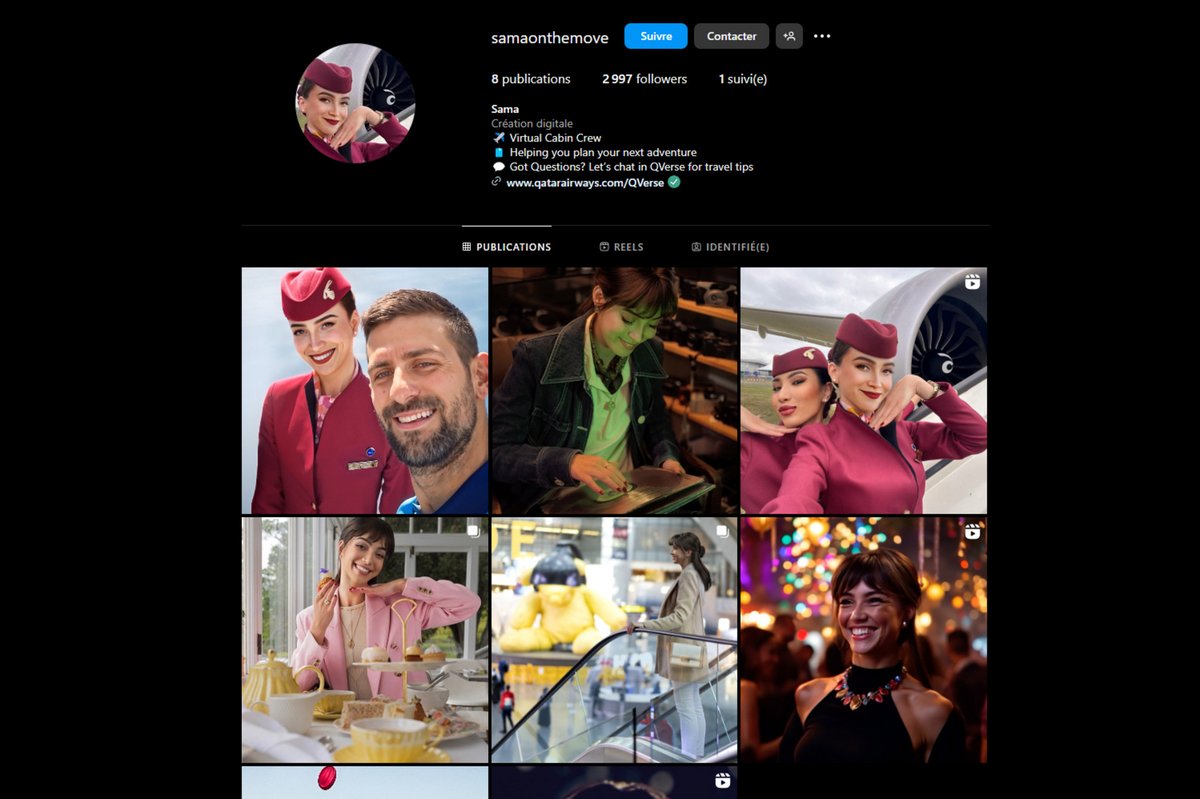 Voici la page Instagram de Sama © Capture d'écran Clubic