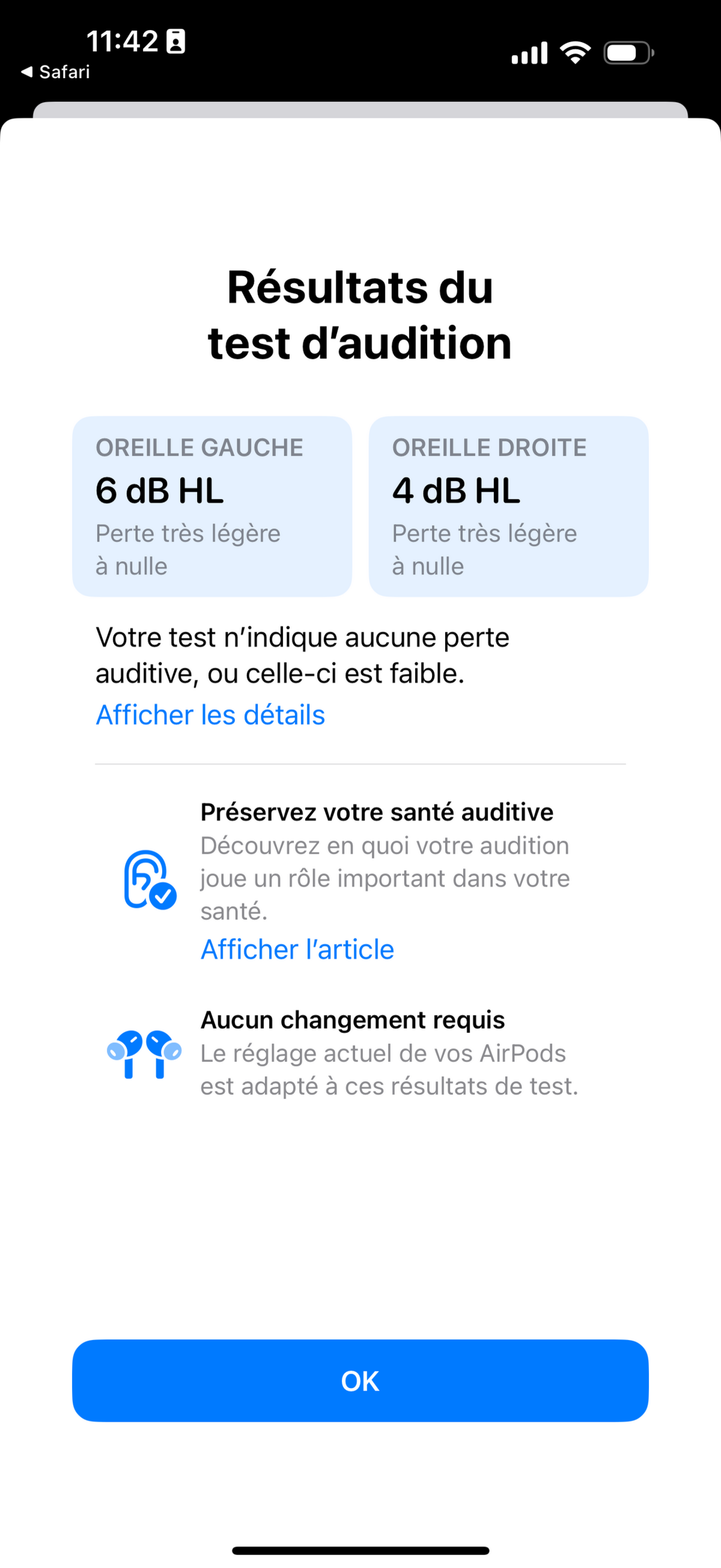 Test audition AirPods Pro 2 Résultats