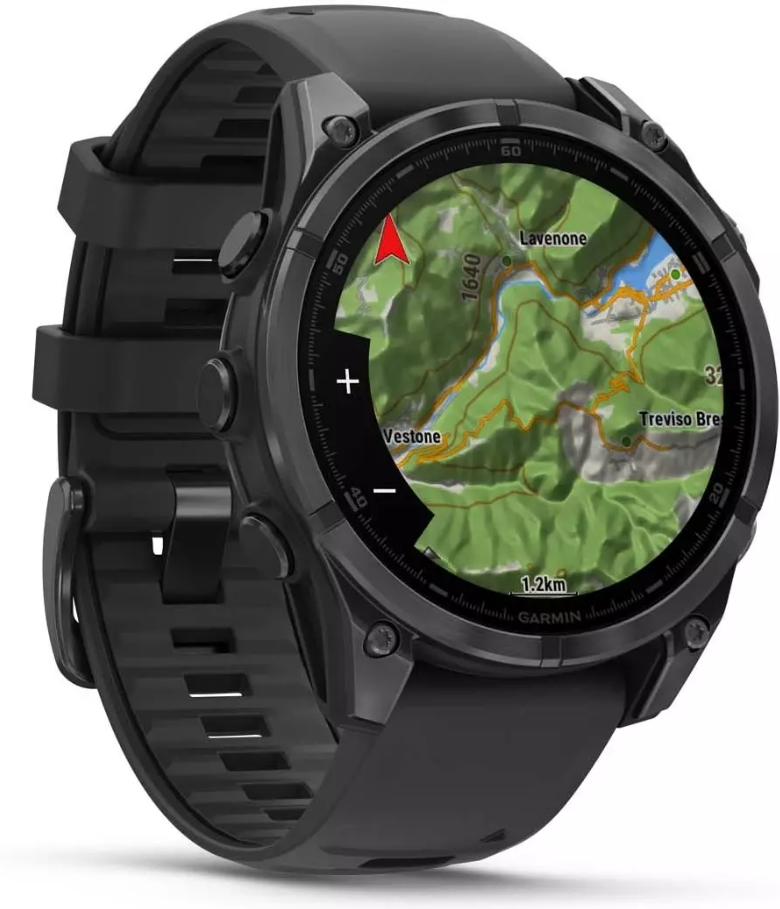 Une carte affichée sur l'écran de la Garmin Fenix 8 © WinFuture