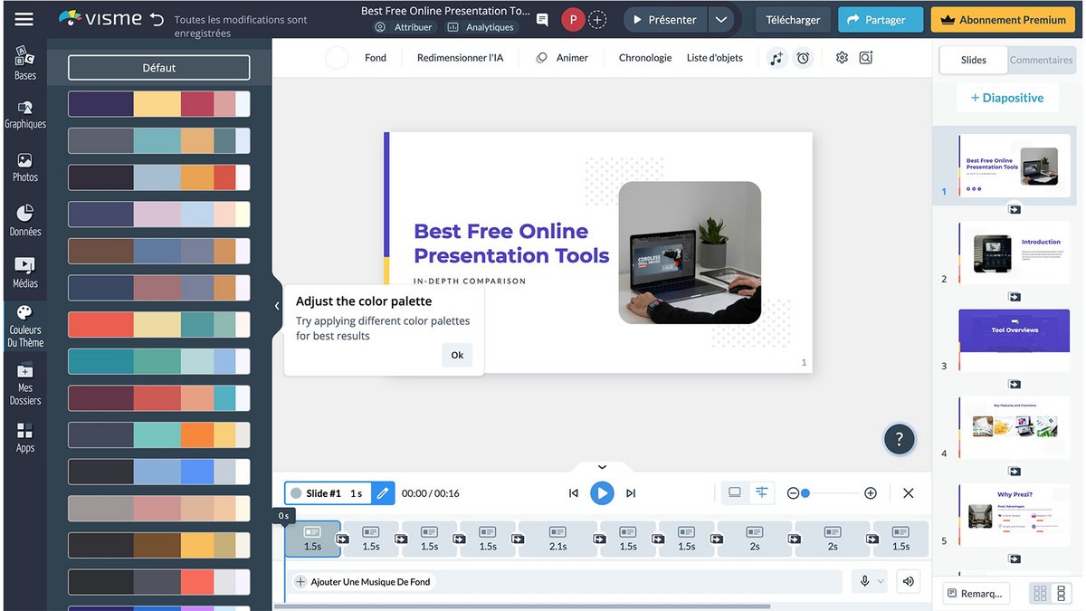 Visme est un bon choix pro pour créer des présentations interactives et visuelles, avec une interface simple et des outils de collaboration efficaces - © Easy WebContent, Inc. 