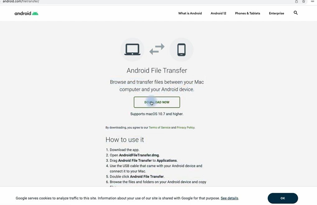 Android File Transfer permet de transférer facilement des fichiers entre un appareil Android et un ordinateur Mac via USB.