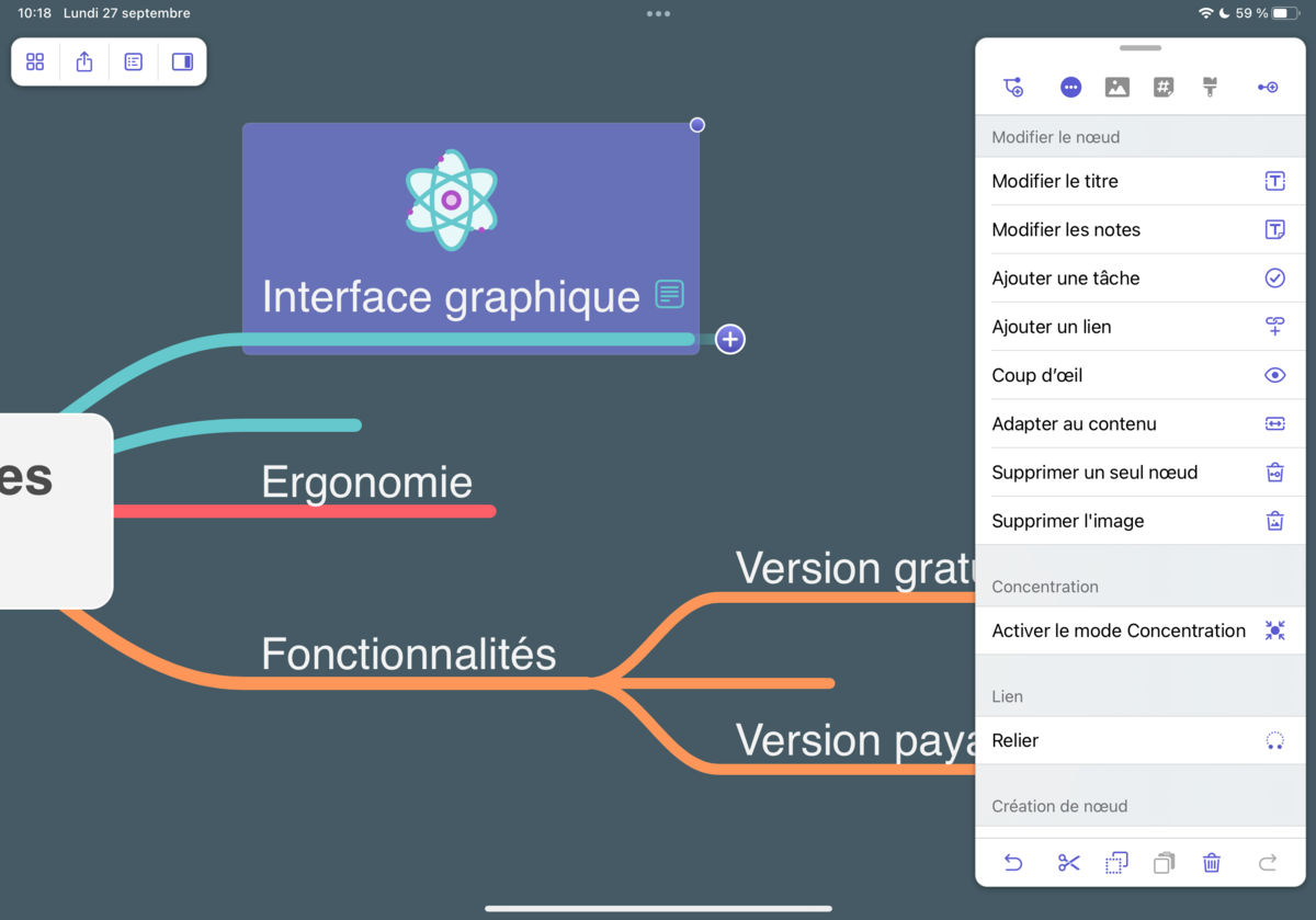 ergonomie mindnode