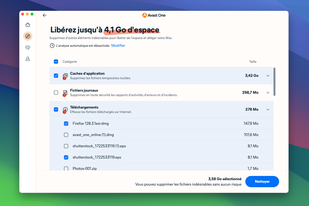 Grâce au nettoyeur de disque Avast One, vous libérez de l'espace de stockage sur vos disques et améliorez les performances de votre ordinateur © Clubic