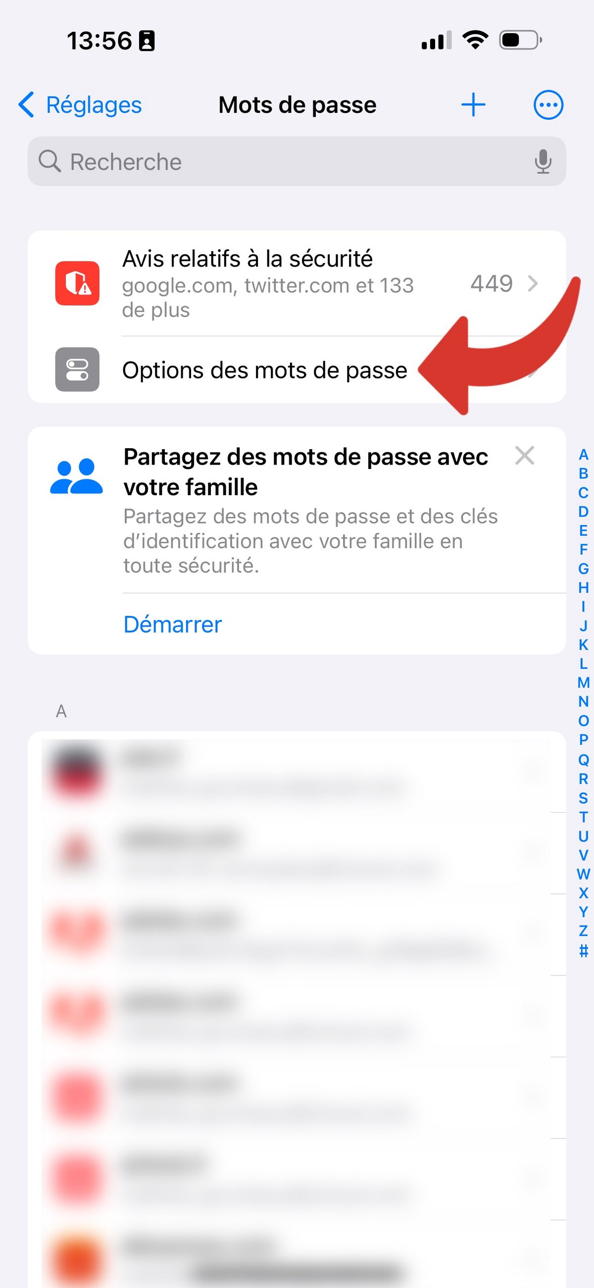 iOS 17 mot de passe