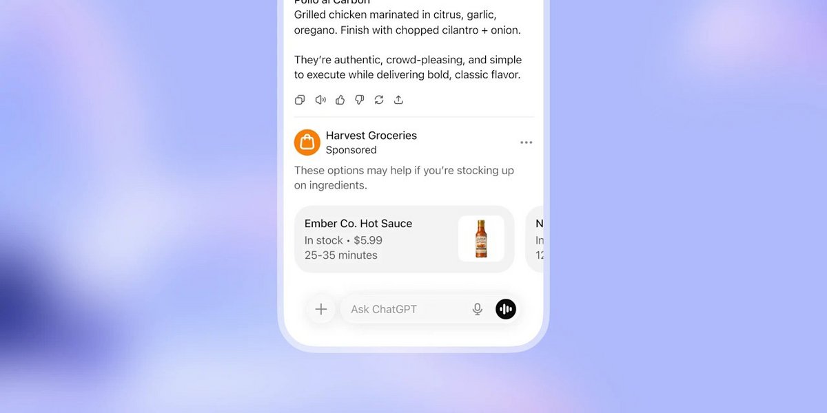 Les résultats publicitaires devraient arriver tout en bas de la réponse de l'IA. ©9to5Google