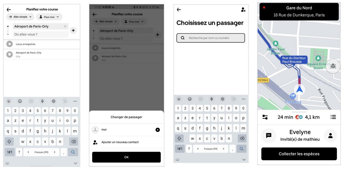 Voici, étape par étape, le fonctionnement de l'outil Guest Rider © Uber