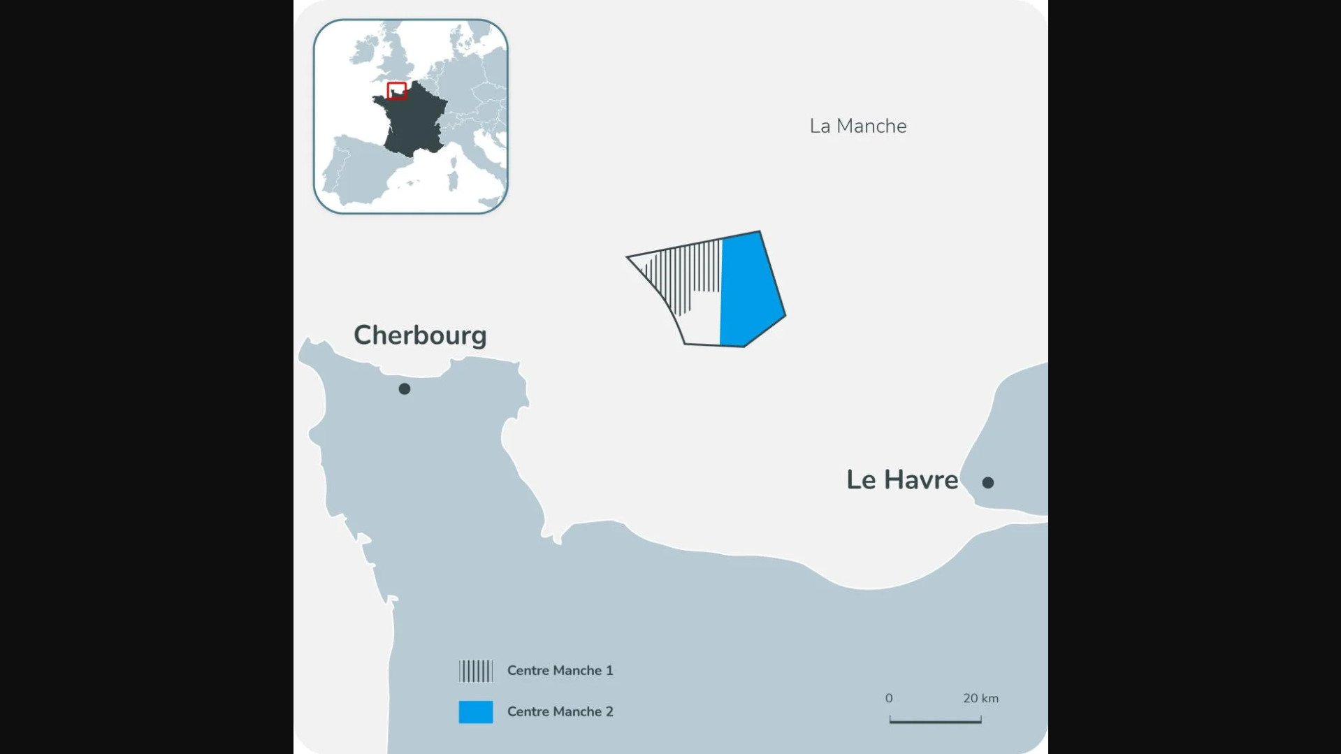 L'emplacement du parc Centre Manche 2 © TotalEnergies