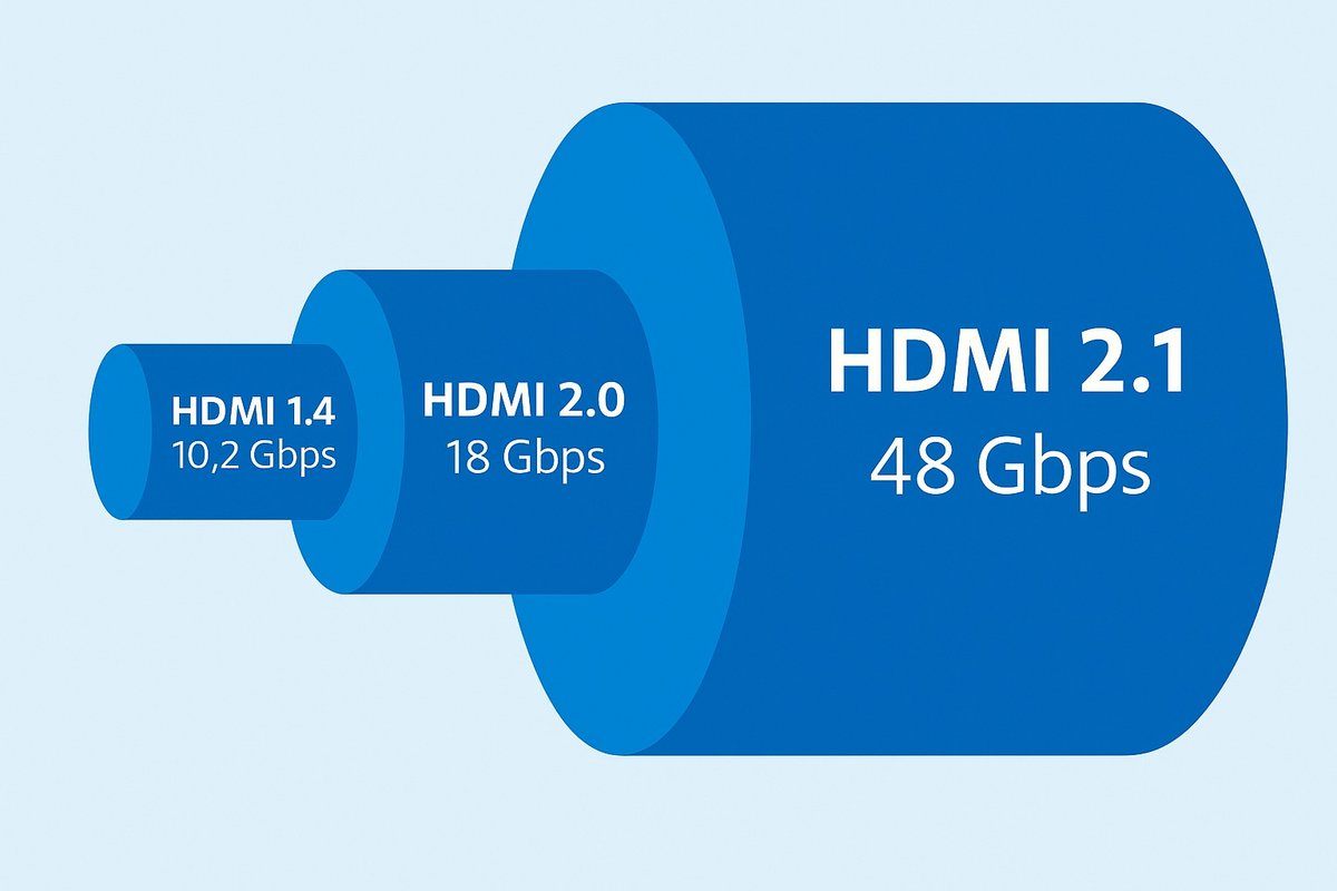 Évolution des standards HDMI et de leur bande passante. © Matthieu Legouge