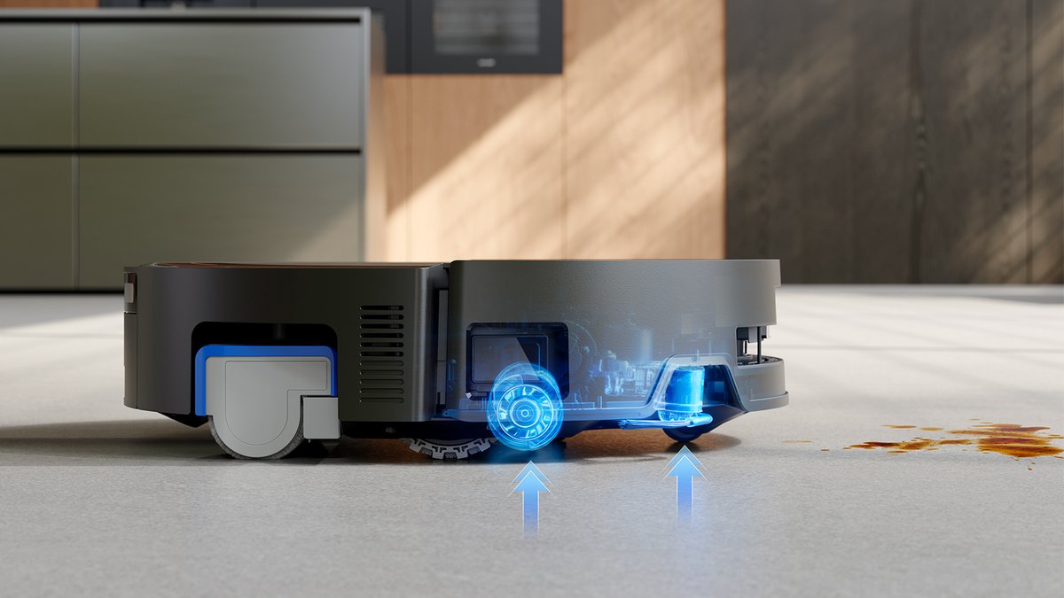 Le mécanisme à triple levage du X9 Pro ©Ecovacs