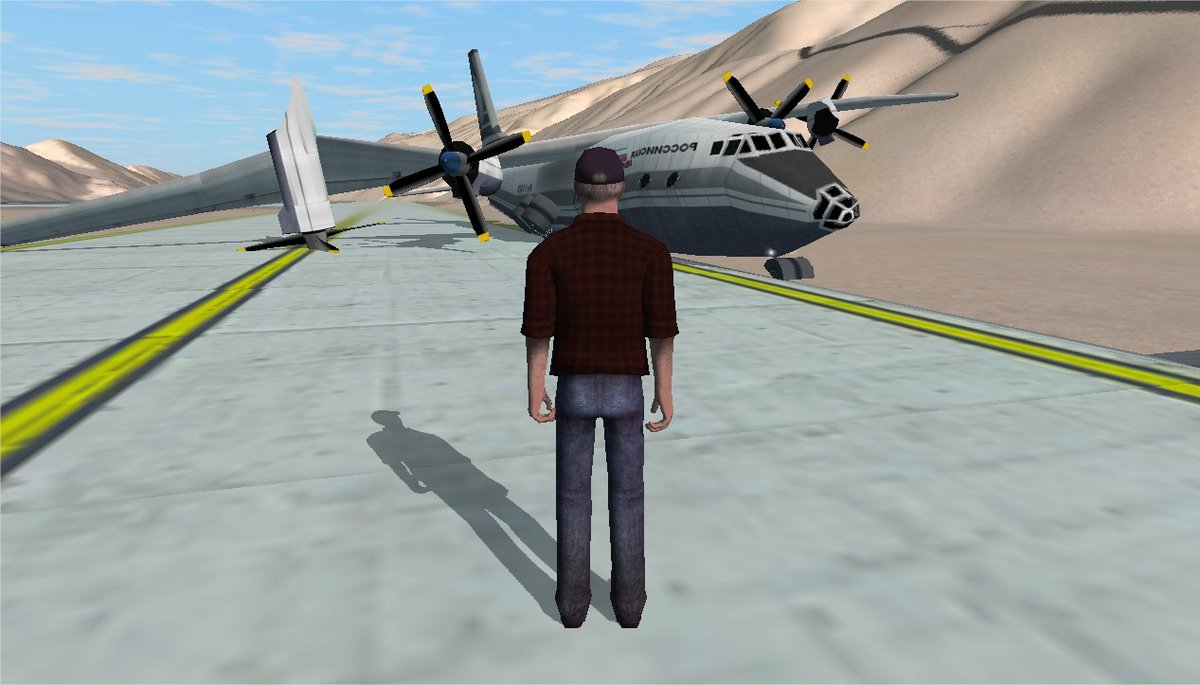 Un avion accidenté sur une piste isolée, démontrant la manière dont le jeu gère les accidents et les scénarios réalistes - © Rigs of Rods