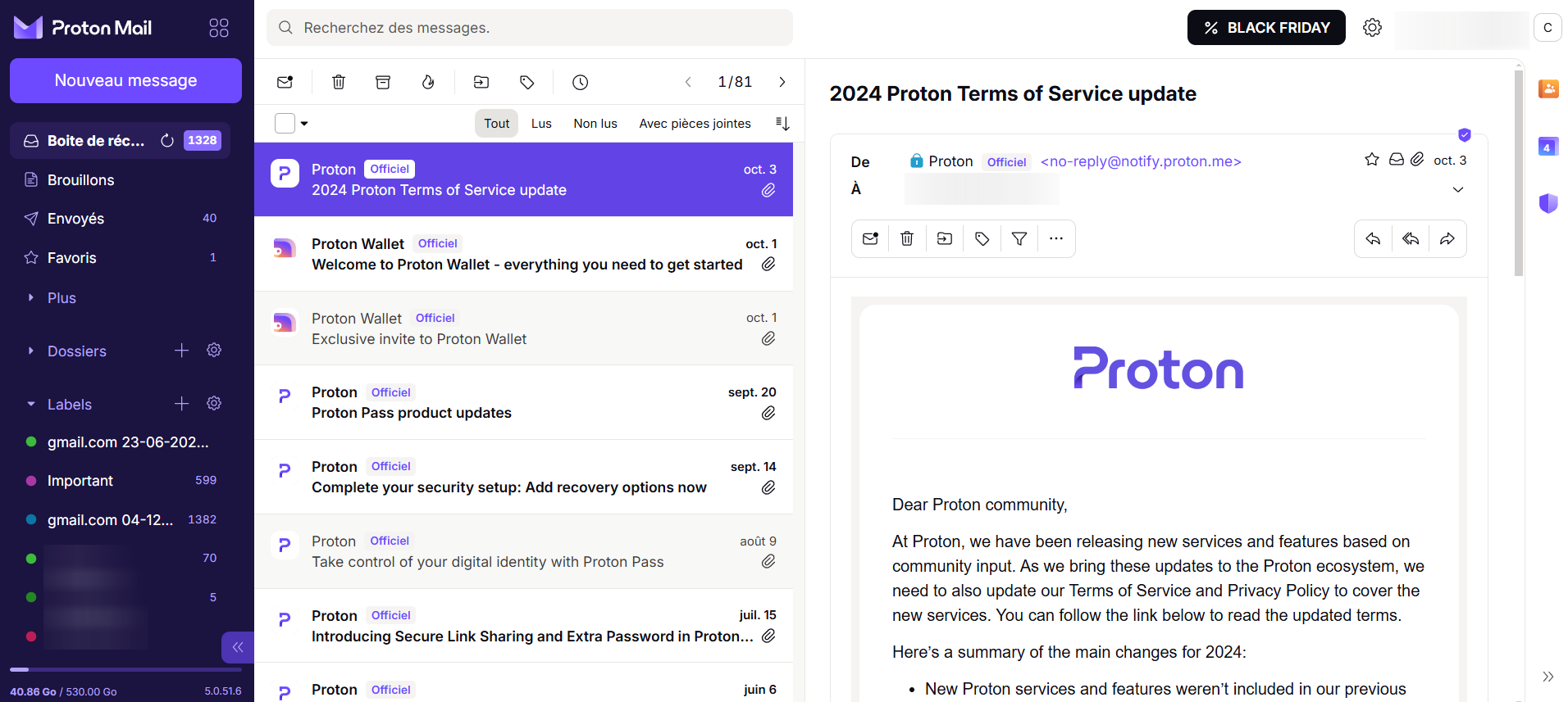 Proton Mail ©Clubic
