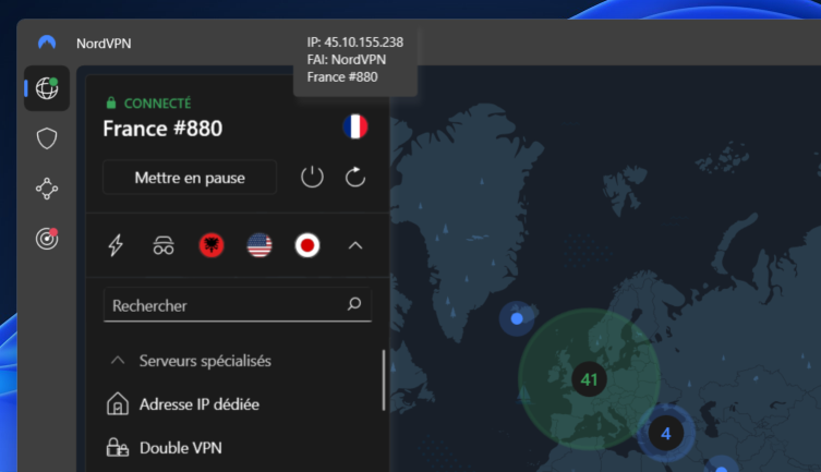 nordvpn adresse ip