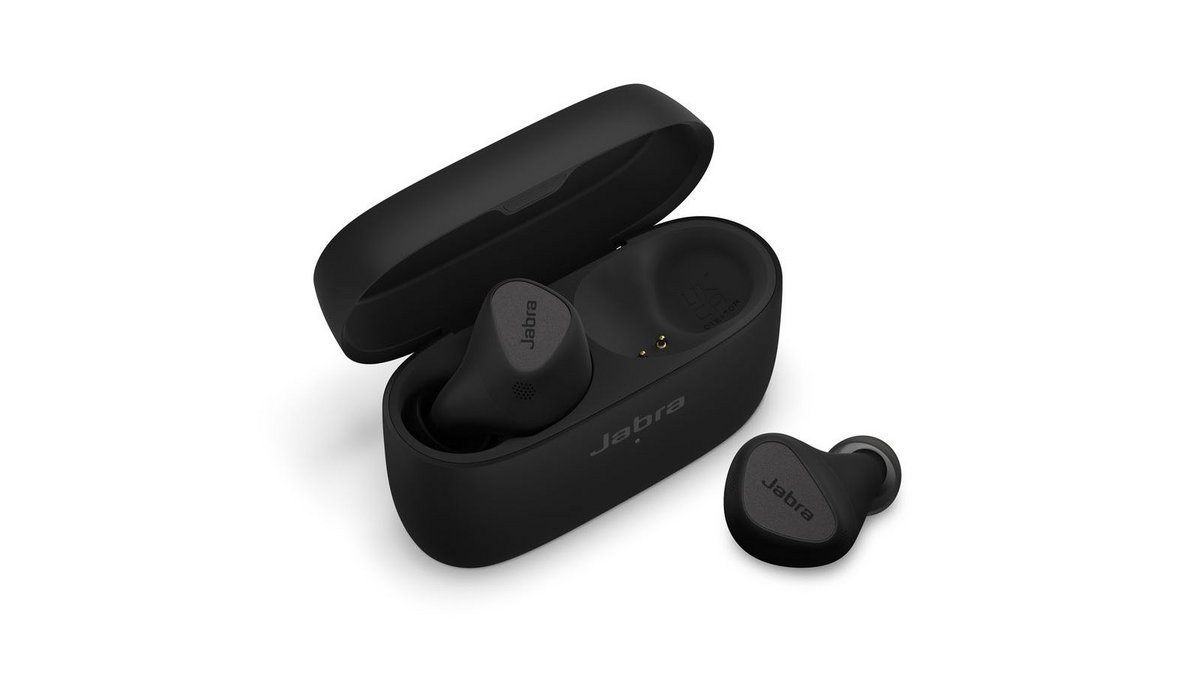 Les écouteurs Bluetooth à réduction de bruit active Jabra Elite 5 et leur boitier