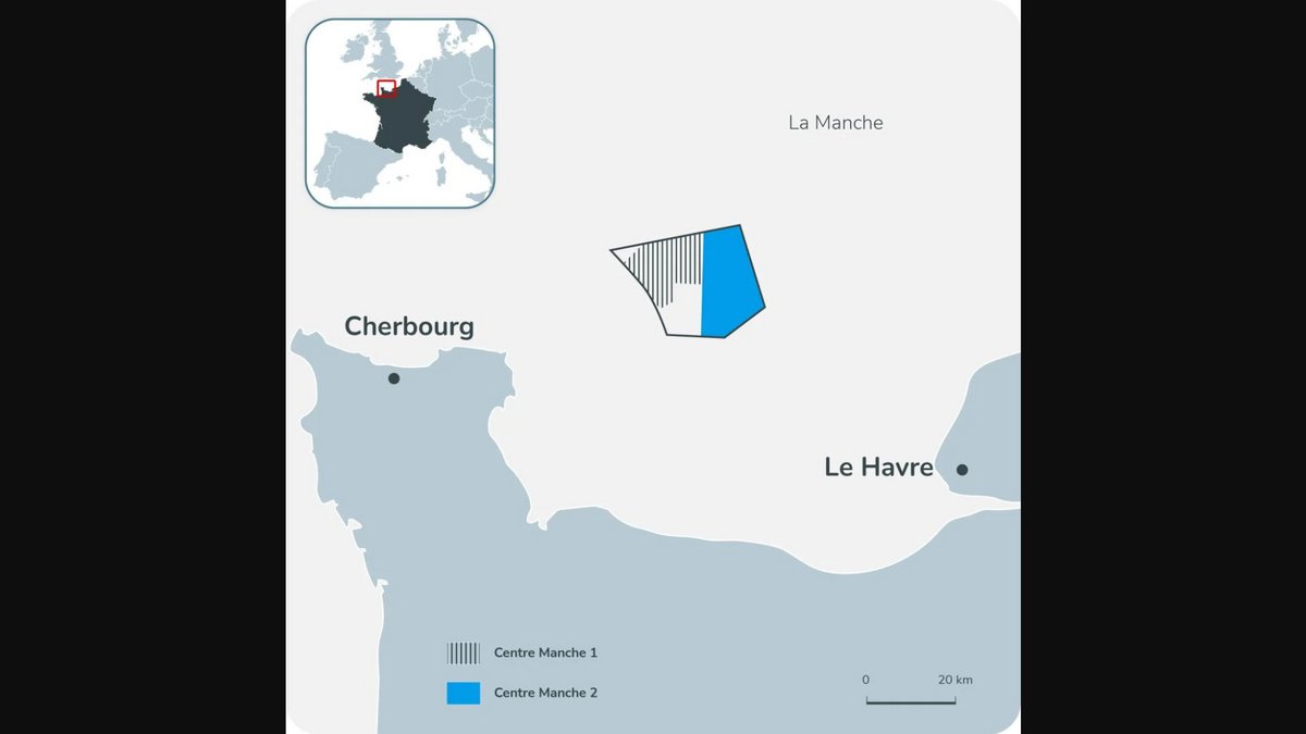 L'emplacement du parc Centre Manche 2 © TotalEnergies