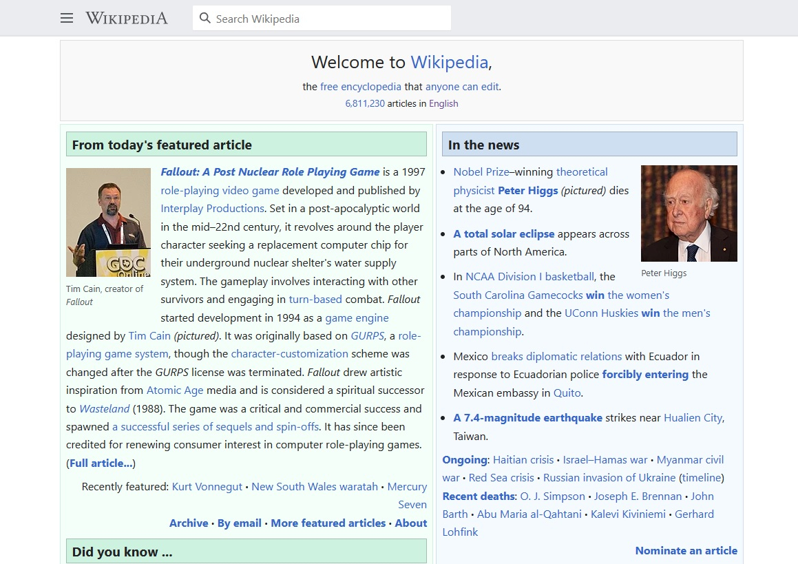 Application de bureau Wikipédia pour Windows