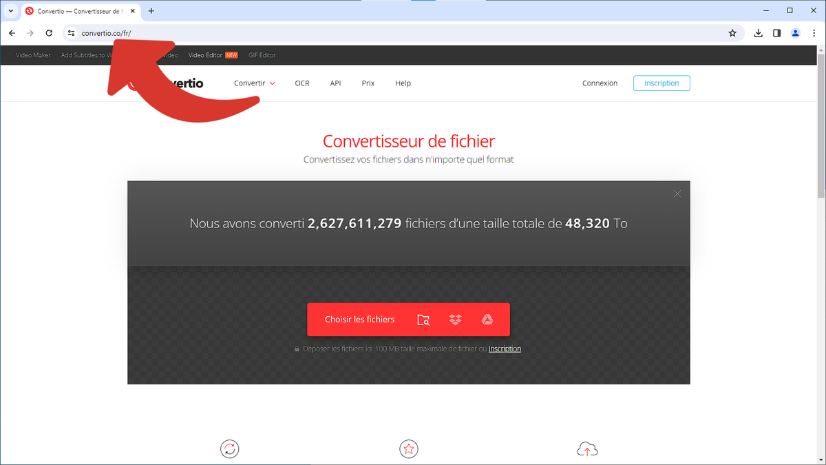 Site Convertio © Clubic