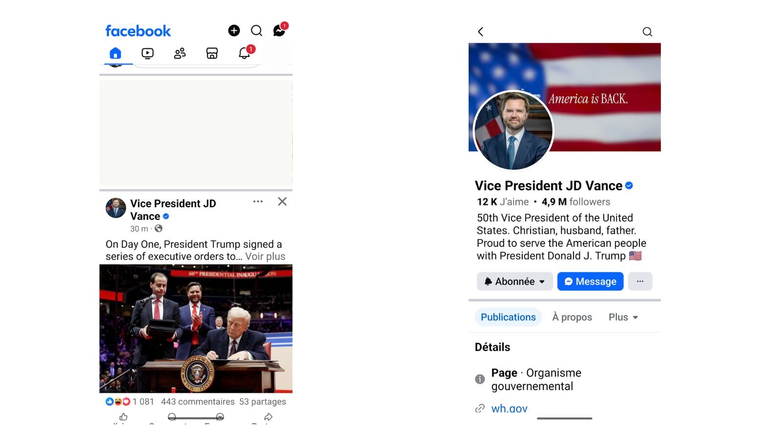 Surprise ! Vous êtes abonné à J. D.Vance © Facebook