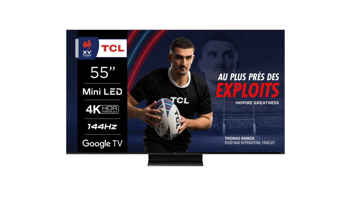 La TV connectée TCL 55C802, un modèle 4K avec un rétroéclairage mini LED