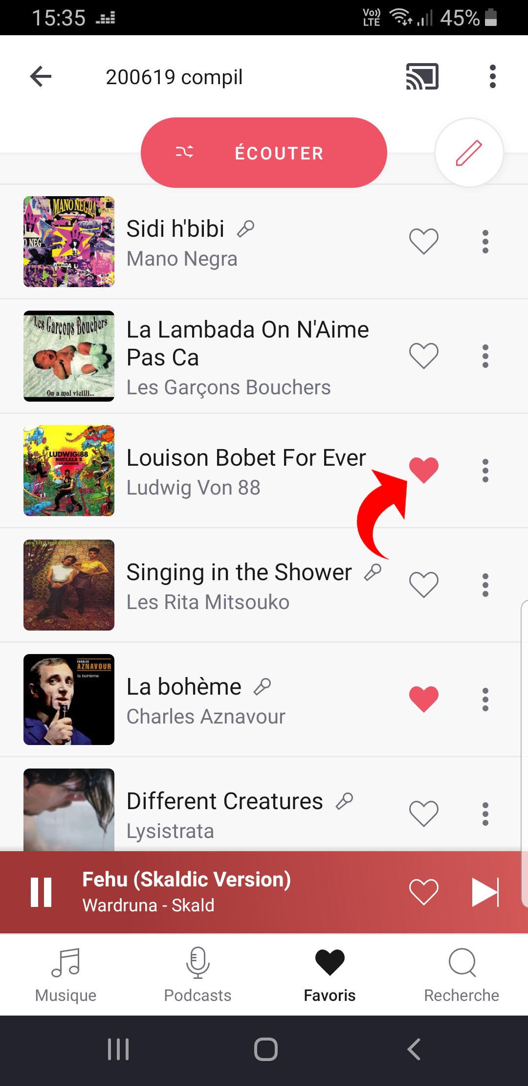 Coups de coeur deezer