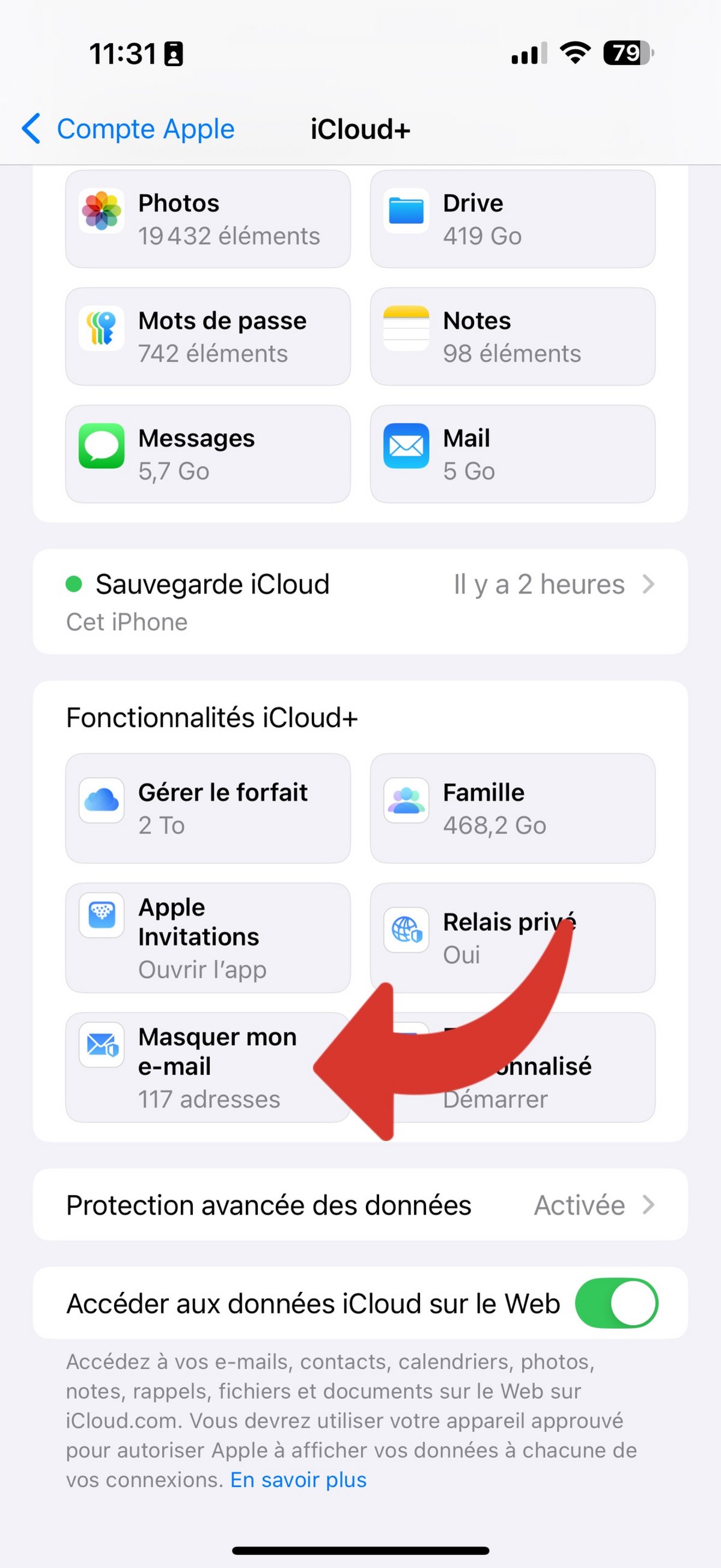 Apple Confidentialité Masquer email