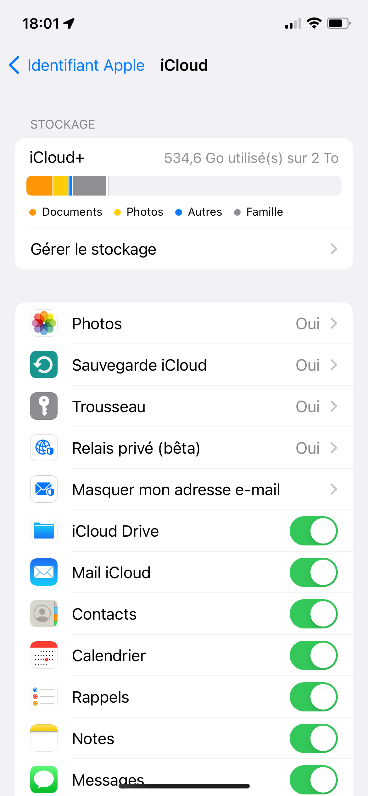 iCloud - Synchronisation des photos sur iOS accès iCloud