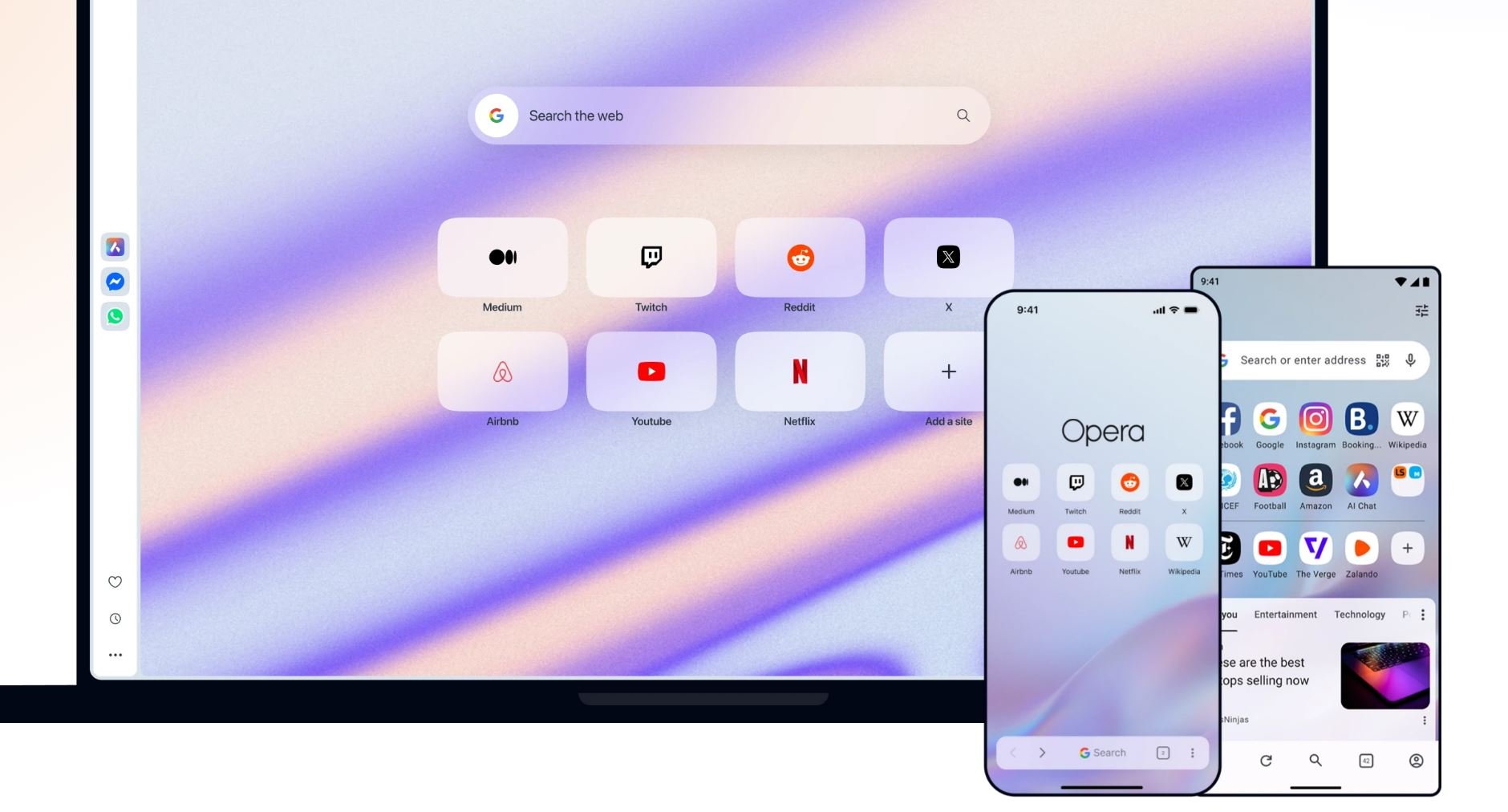 Opera est disponible en version desktop, mais aussi sur mobiles. ©Opera