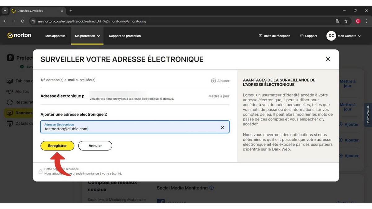 Enresgistrez votre deuxième adresse mail © Clubic