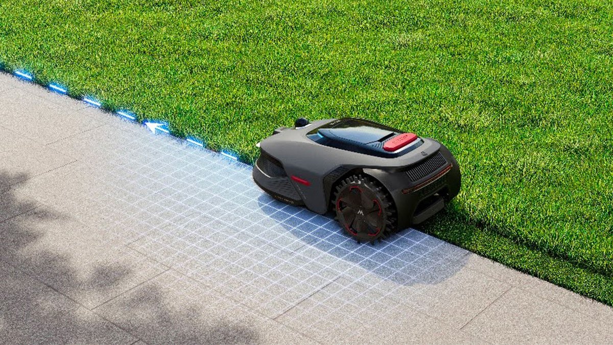 Grâce à la cartographie volumétrique, la tonte est précise et homogène, même en bordure, sans oublis ni passages redondants. ©MOVA