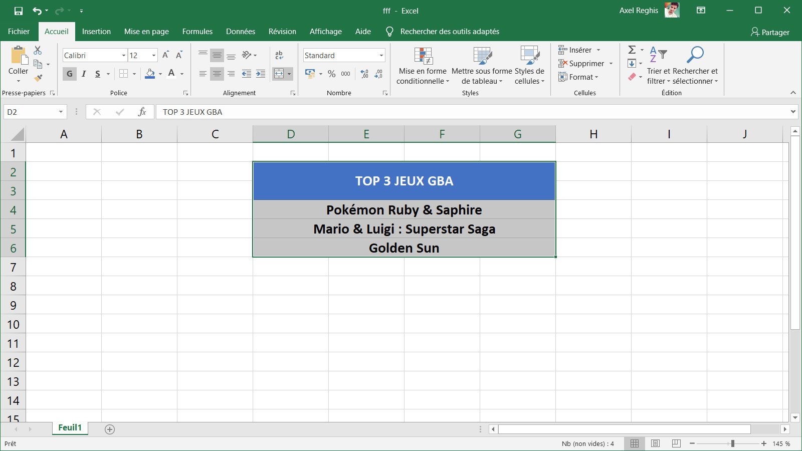 Tuto Excel