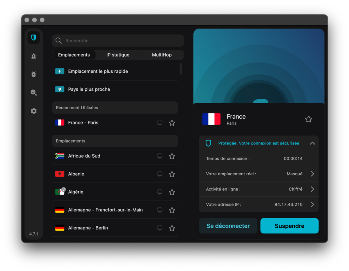 Surfshark One - Le VPN fait office d'interface principale