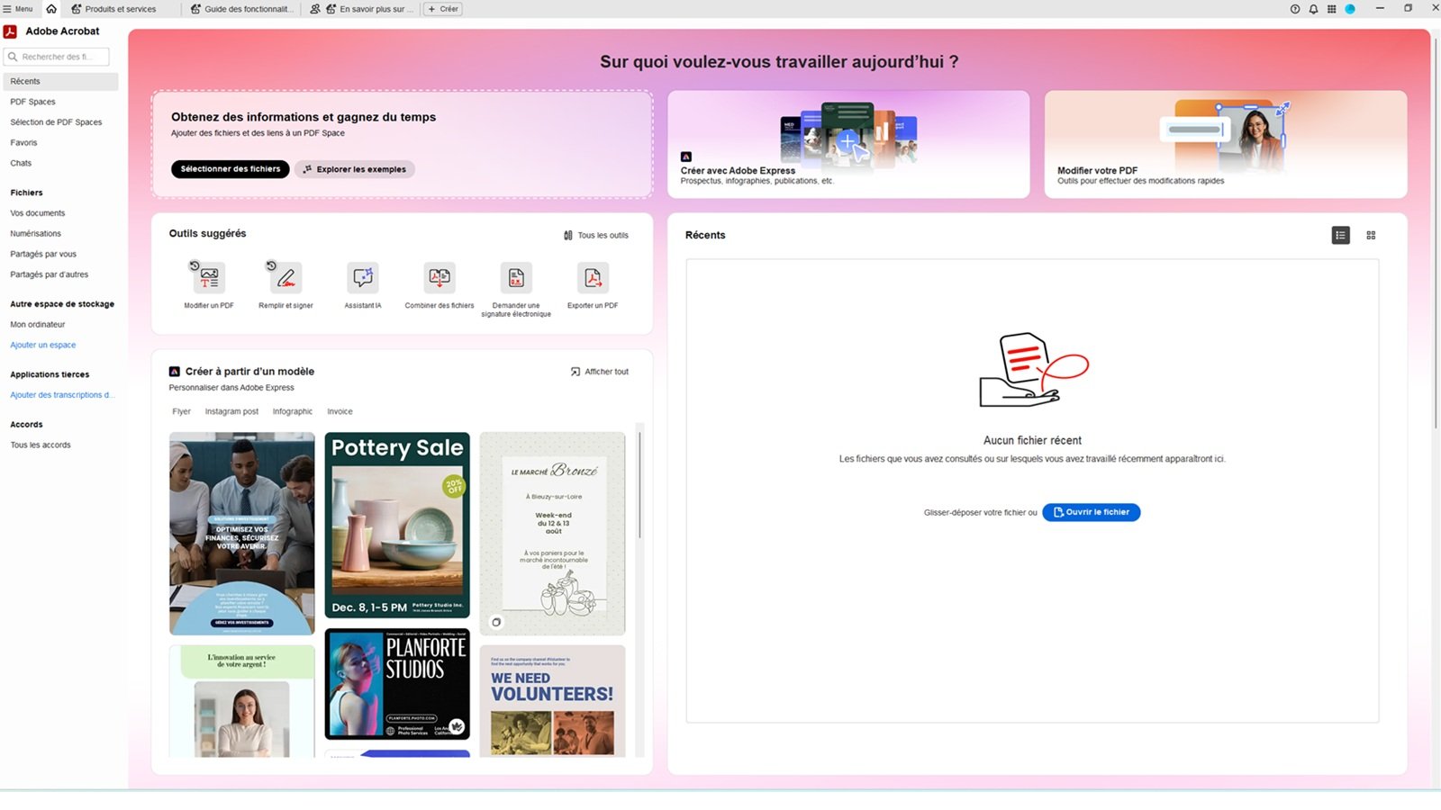 L'interface d'Acrobat Studio. ©Clubic